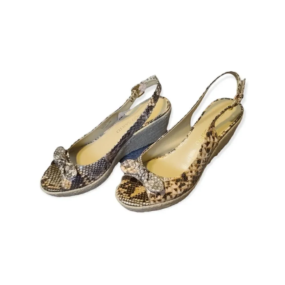 Franco Sarto Snakeprint Espadrille Size 8